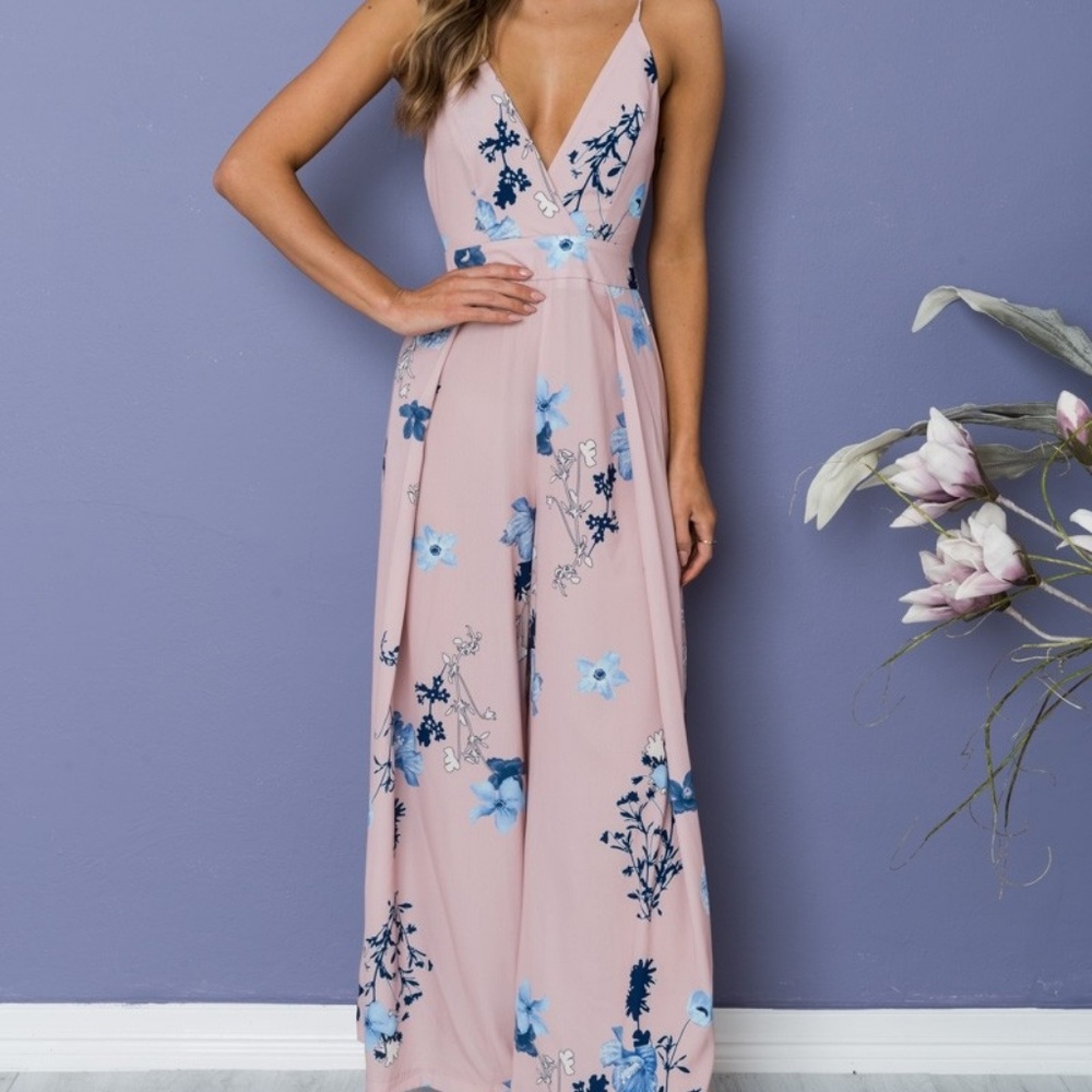 Blush Floral Jumpsuit